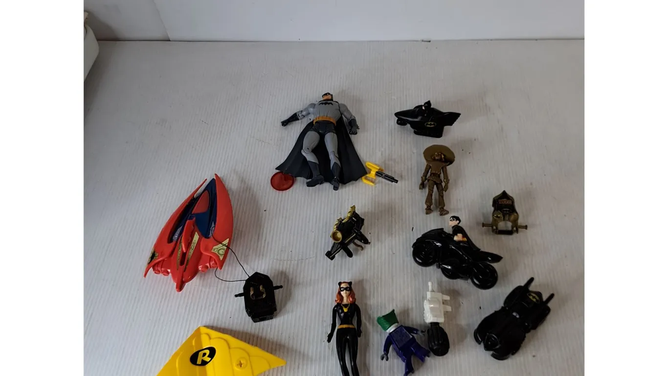 Various Batman Figurine Toys, Various Batmobiles, Misc