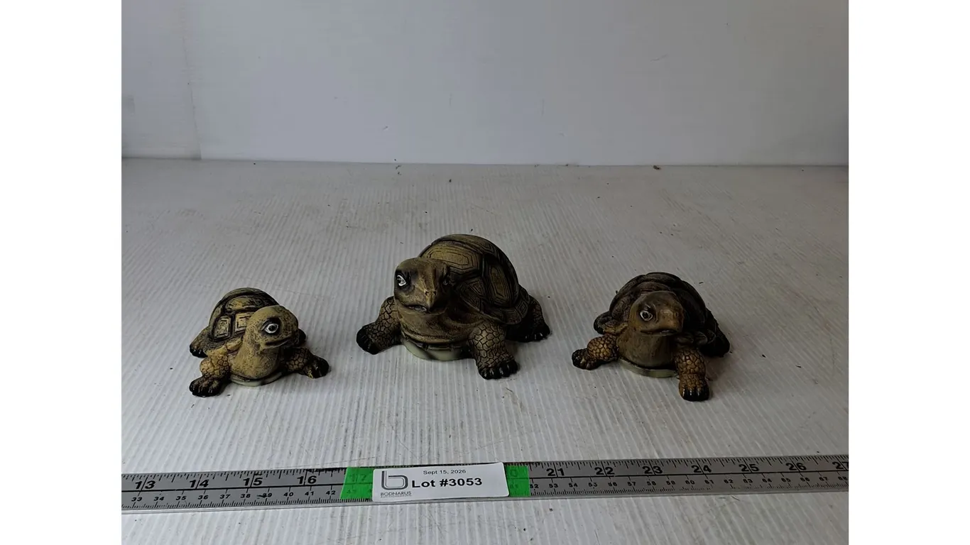 (3) Decorative Tortoise Garden Statues
