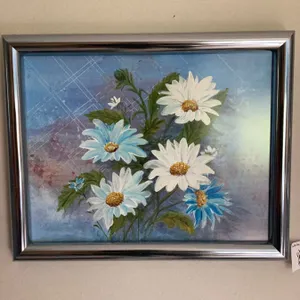 Marie Svenson Framed Original Painting of Daisies 10x12 Inches