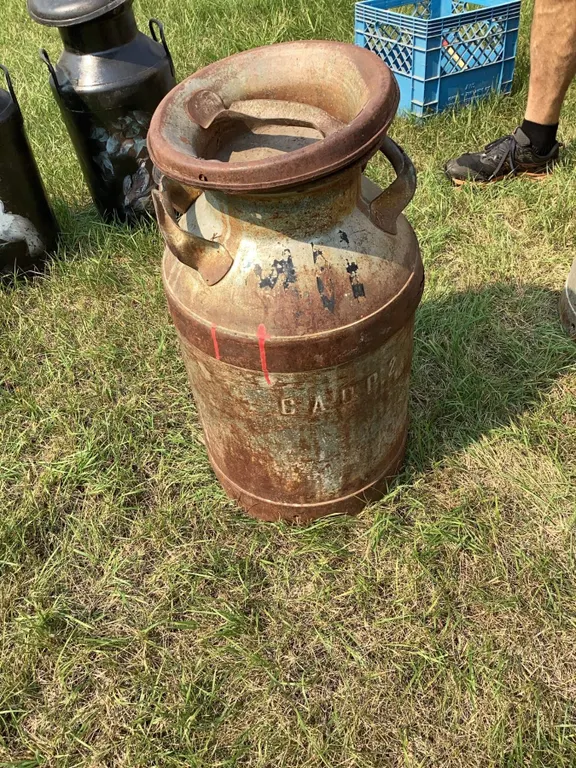 Galvanized Steel Milk Can Embossed 'BADR2'