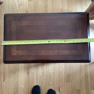 Rectangular Wood Side Table with Shelf, 29" x 19" x 24"