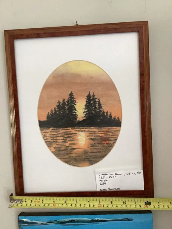Marie Sveinson Acrylic Painting of Chesterman Beach, Tofino, BC