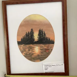 Marie Sveinson Acrylic Painting of Chesterman Beach, Tofino, BC