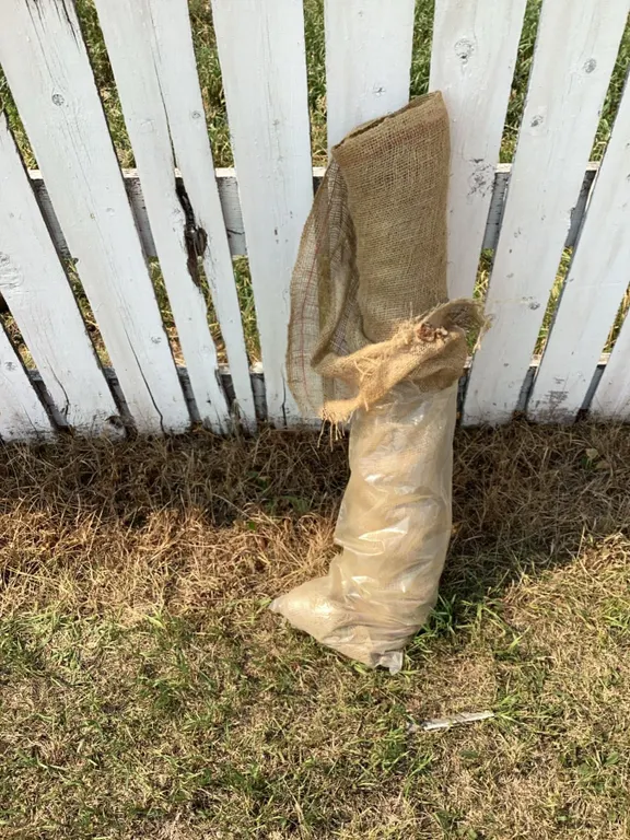Burlap and Plastic Sandbag