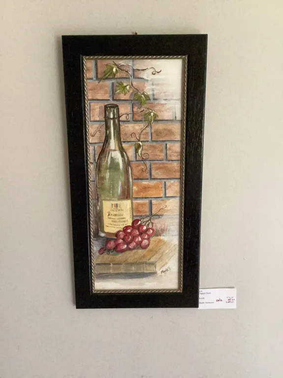 Marie Svenison 'Happy Hour' Acrylic Painting, 11" x 23"