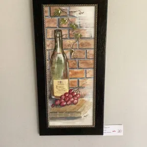 Marie Svenison 'Happy Hour' Acrylic Painting, 11" x 23"