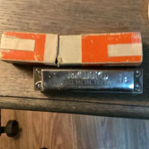 Hohner Echo Bell Metal Reeds Harmonica and Corn Cob Pipe