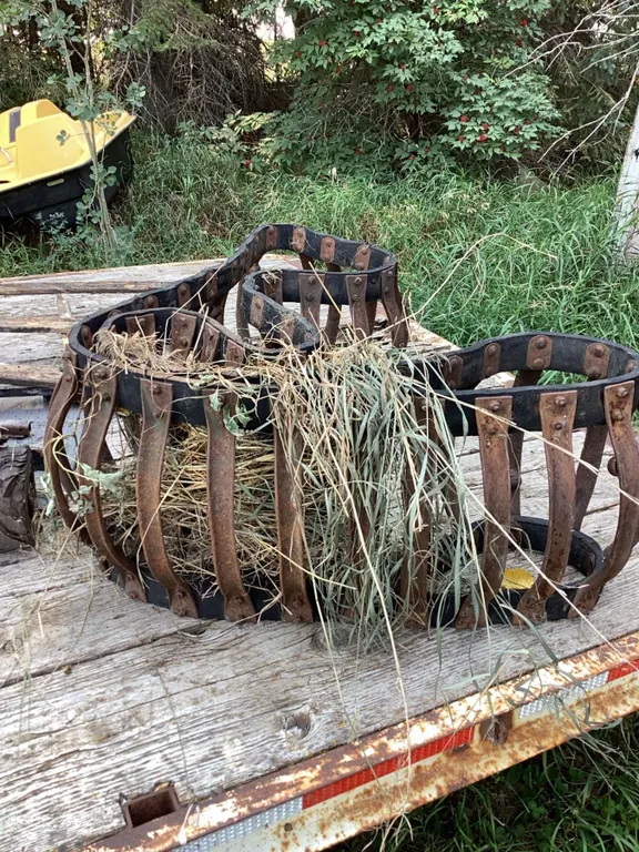 Vintage Iron Hay or Rock Grapple Baskets