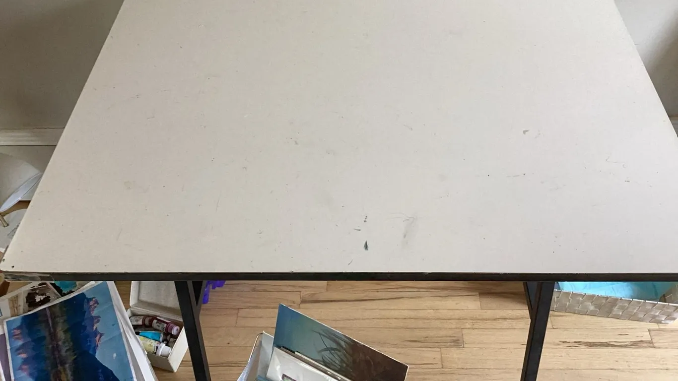 Rectangular Art or Drafting Table with Metal Frame