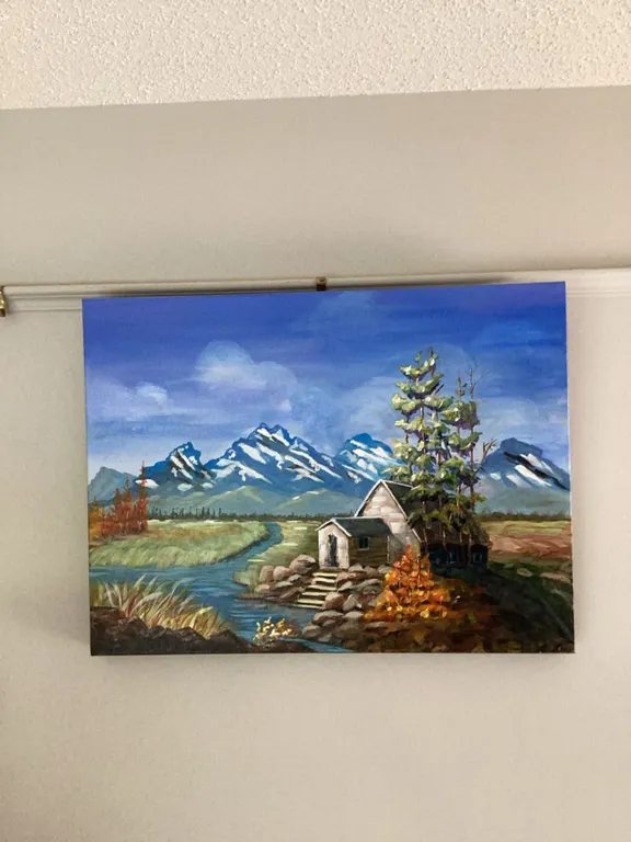 Marie Sveinson Acrylic Country Home Landscape 18" x 24"