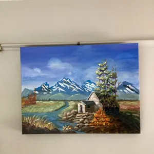 Marie Sveinson Acrylic Country Home Landscape 18" x 24"