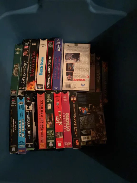 22 VHS Movie Tapes Including Batman Forever, The Exorcist, Face/Off, And More