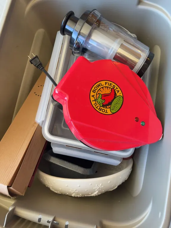 Kitchen Appliance and Bakeware Lot Including Tortilla Bowl Maker