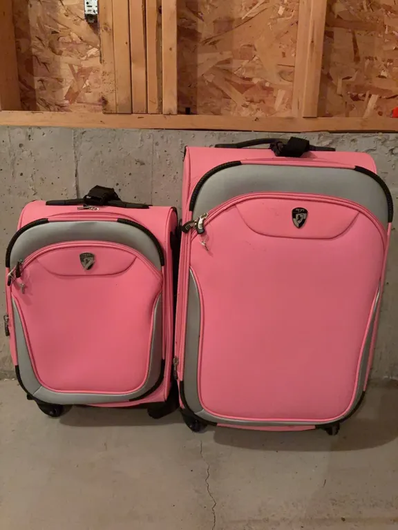 Heys Pink and Grey 2-Piece Softside Luggage Set