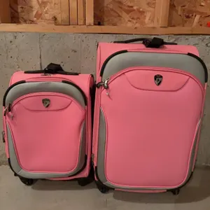 Heys Pink and Grey 2-Piece Softside Luggage Set