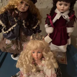 Porcelain Doll Lot: Vanessa Ricardi Vanessa Collection, Donna Rubert, T.I.I.L. Dolls