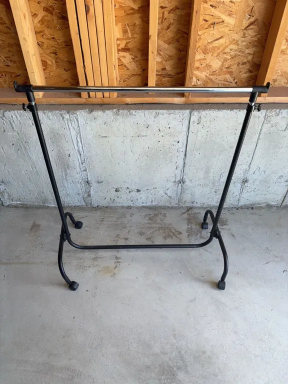 Adjustable Metal Garment Rack with Casters