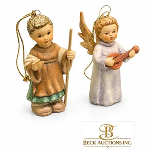 Goebel 1999 Limited Edition Porcelain Angel Ornaments, Pair