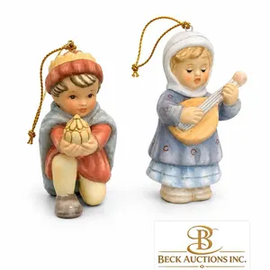 Goebel Porcelain Christmas Ornaments, Set of 2