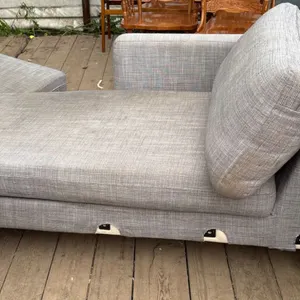 Modular Grey Fabric Sectional Sofa with Chaise 2 Piece