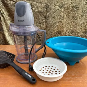 Ninja Food Processor With Kitchen Utensils and Colanders