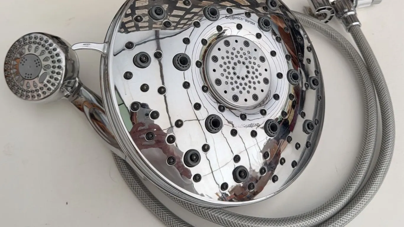 Oxygenics Vortex Chrome Shower Head With Hose