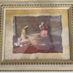 Delta Graphics Framed Art Print with Cherub, 11x13 Inches