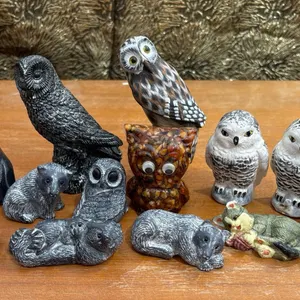 Owl and Animal Figurines Including The aardik Collection, Perfect Mold, and Snowy Owl Shaker