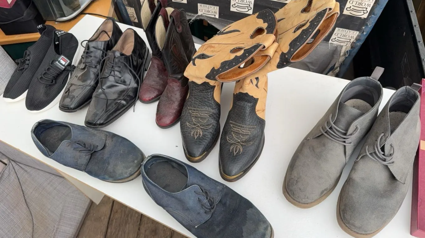 Men's Shoes Including Stacy Adams, Cowboy Boots, Sneakers, and Dress Shoes