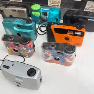 8 Mixed 35mm Point-and-Shoot Film Cameras