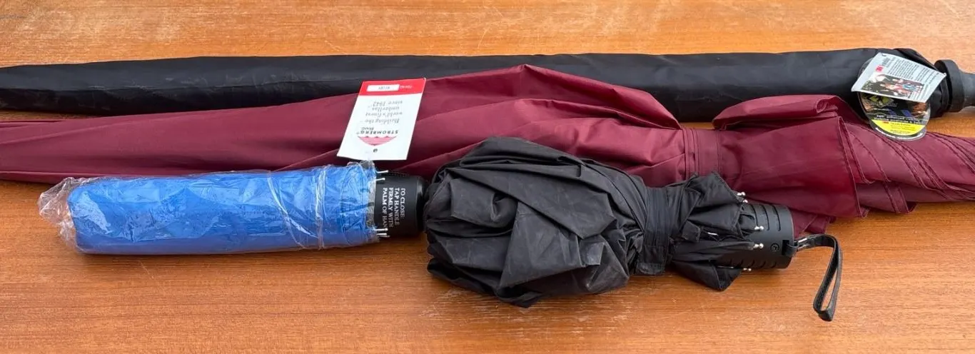 Umbrella Lot Including StrombergBrand, Large and Compact Models