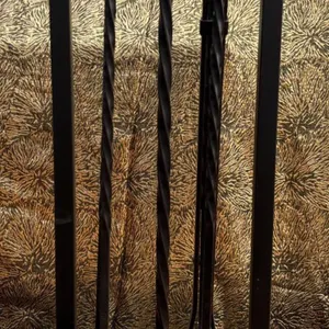 Black Metal Fireplace Tool Set With Stand