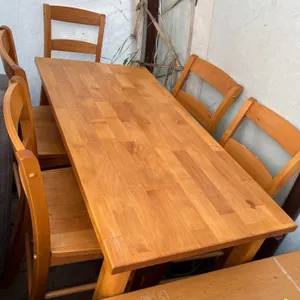 Solid Wood Bar Height Table with 5 Chairs