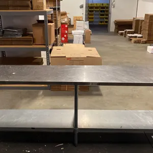 OMEGA STAINLESS STEEL COMMERCIAL PREPARATION TABLE APPROX 96"L X 24"D X 34"H