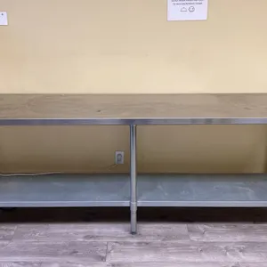 STAINLESS STEEL COMMERCIAL PREPARATION TABLE APPROX 96"L X 24"D X 34.5"H
