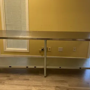 OMEGA STAINLESS STEEL COMMERCIAL PREPARATION TABLE APPROX 96"L X 24"D X 34"H