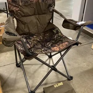 ULINE CAMO HEAVY DUTY FOLDING CAMPING CHAIR WITH CARRYING BAG
