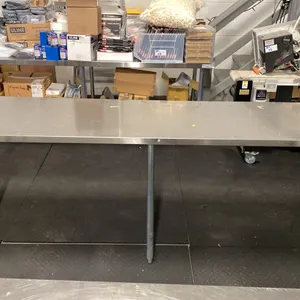 OMEGA STAINLESS STEEL COMMERCIAL PREPARATION TABLE APPROX 96"L X 24"D X 34"H