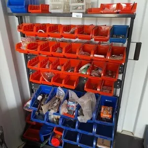 Rolling parts organizer with contents 35" l x 20"