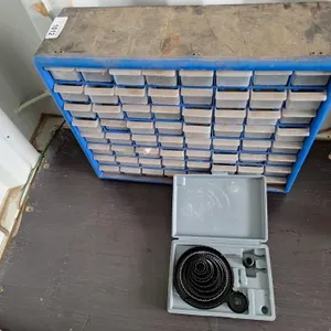 Parts organizer and hole saws