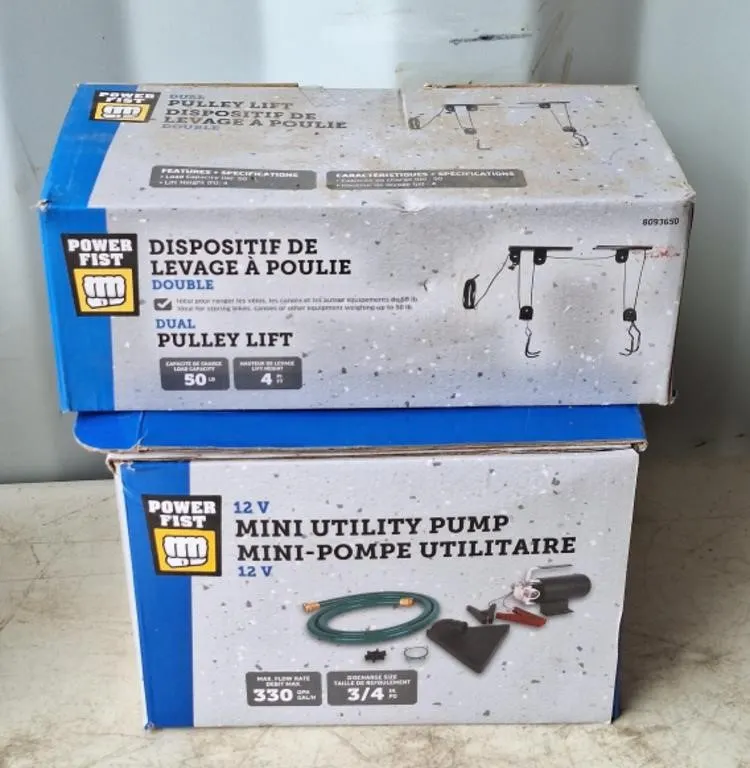 Power Fist Dual Pulley Lift and 12v mini utility