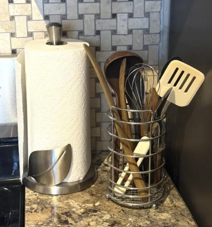 Paper Towel Holder, Cooking Utensil Holder,