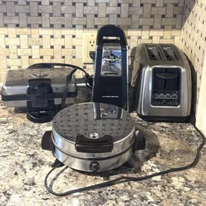 Toaster, Can Opener, And Two Waffle Makers