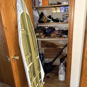 Ironing Board, Card Shuffler, Dominoes, Ziploc