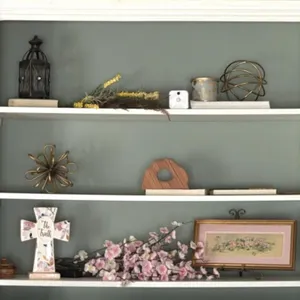 Metal Sculptures, Framed Floral Painting, And