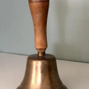 Vintage Brass School Bell 6.75”