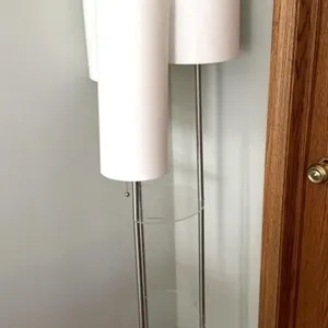 63” Floor Lamp With Glass Shelves