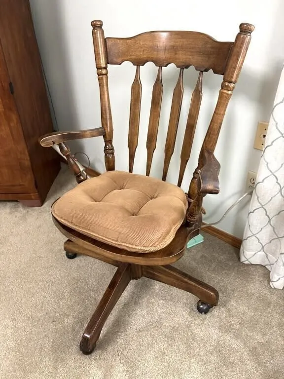 Vintage Style Desk Chair, Adjustable Height