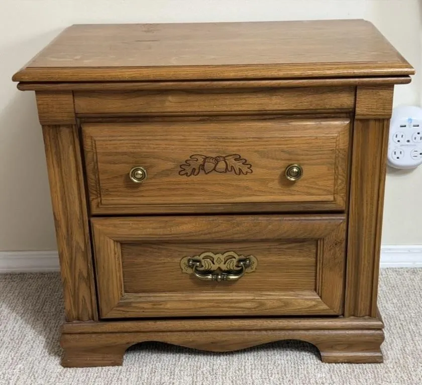 Vintage Broyhill Night Stand 26” x 16” x 23.5”