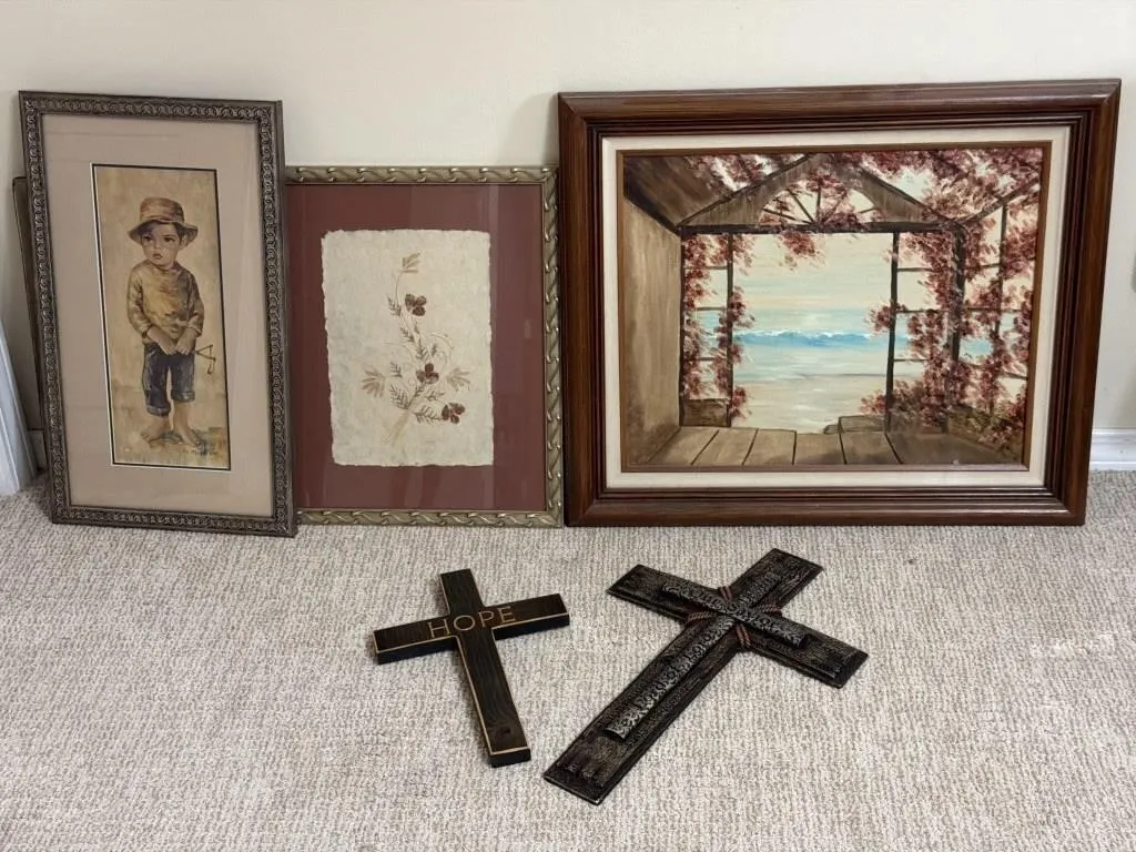 Cross Wall Art, Ceramic Tray, Framed Print,